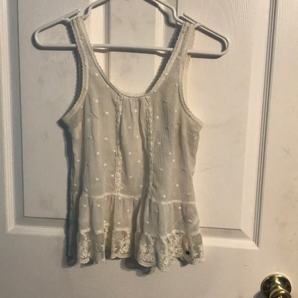 White sheer blouse